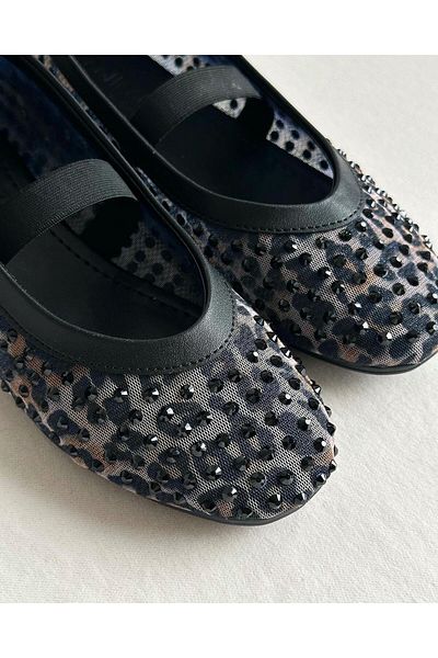 Zuum Balerini de damă Vozka Stone Tulle Daily - Leopard