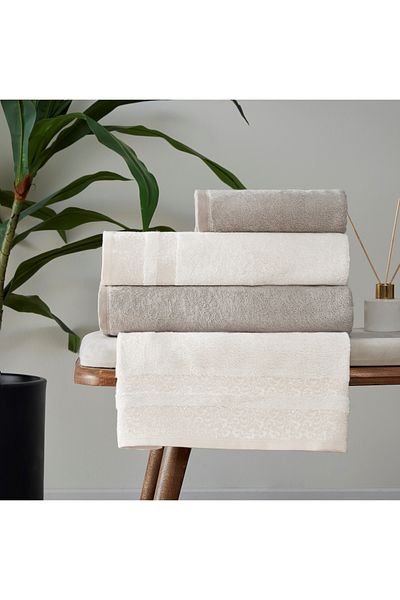 Taç Flame Bamboo Classic Οικογενειακό Σετ Stone Ecru Mink