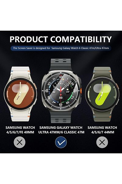 AWH 4-Pack Screen Protector for Galaxy Watch Ultra/6 Classic 47mm, Scratch-Resistant HD Glass