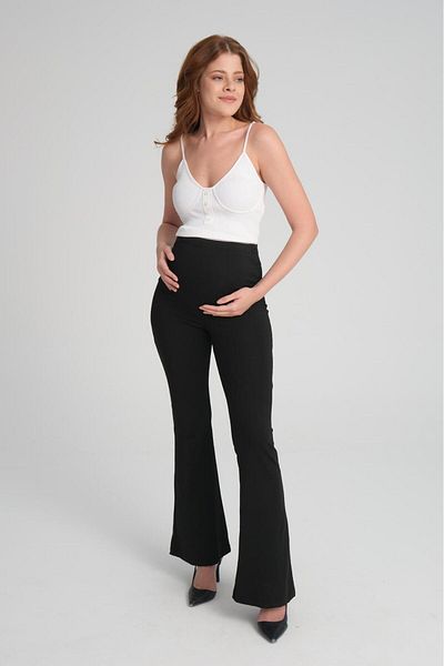 SERRA MATERNİTY Spanish Leg Diver Fabric Full Flexible Maternity Pants