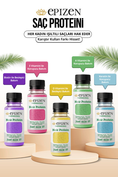 EPİZEN Karıştır Kullan Farkı Hisset / Saç Bakım Proteini / Vitamin Destekli -...