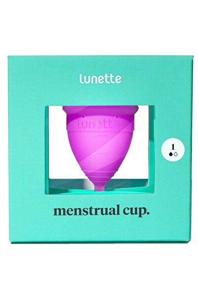 LUNETTE لونيت - كوب الدورة الشهرية القابل لإعادة الاستخدام باللون البنفسجي، م...