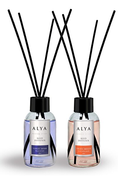 ALYA Bambu Çubuklu Oda Kokusu Tropic Breeze ve Violet Bomb 100 ml x 2 Adet