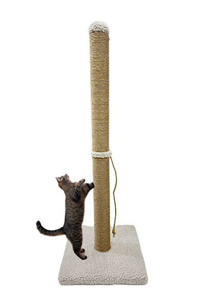 Komano Pontika Plush Textured Mega Size Large Cats Long Cat Scratching Board with Catnip 82 cm Soft Loved Colors
