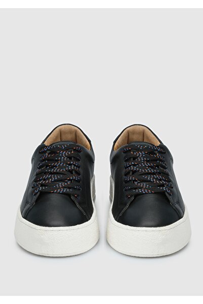 Provoq Siyah Deri Erkek Sneaker