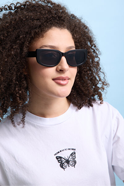 Eyesofia Dumb Unisex Black Sunglasses