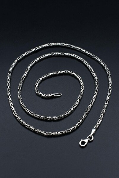 Prestige Erkek Gümüş 925 Ayar Kral Kolye Zincir Yuvarlak 2 MM 901688