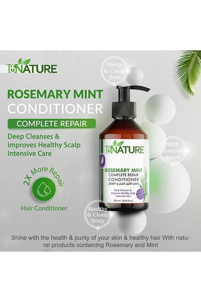 Bynature By Nature Rosemary Mint Complete Repair Conditioner 500 ml Nourishes & Strengthens Damaged Hair,