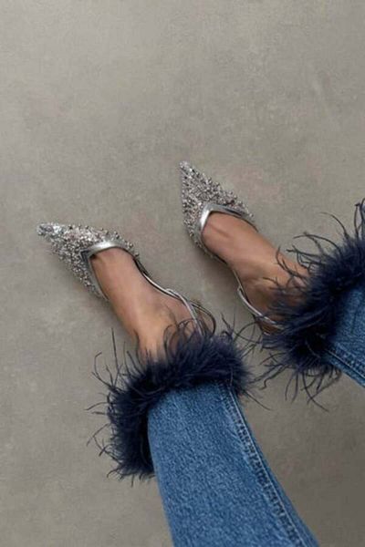 wolk shoes Women's Heeled Shoes with Sequin Details