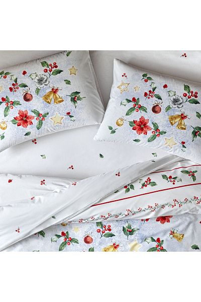 Taç Ranforce Red Crown Charm Glow Double Duvet Cover Set