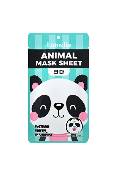 Lamelin Panda Desenli Eğlenceli Kağıt Maske Animal Panda Mask