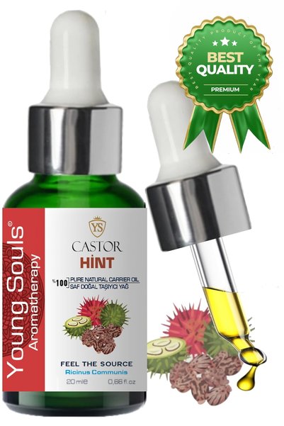 YOUNG SOULS Castor Carrier Oil ( Cold Pressed ) Hint Bitkisel Taşıyıcı Yağ ( ...