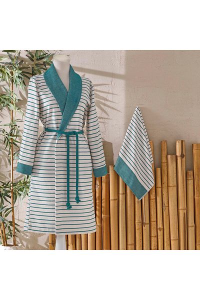 Taç Σετ μπουρνούζι Bamboo Dreams Petrol Color Μονό - S/M