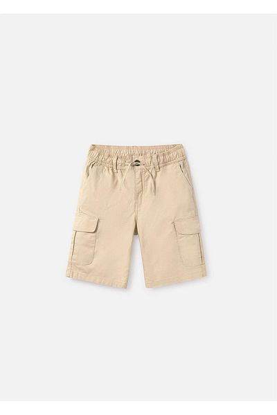 MAYORAL Boy's Linen Cargo Shorts Cream Μοντέλο No: 6208