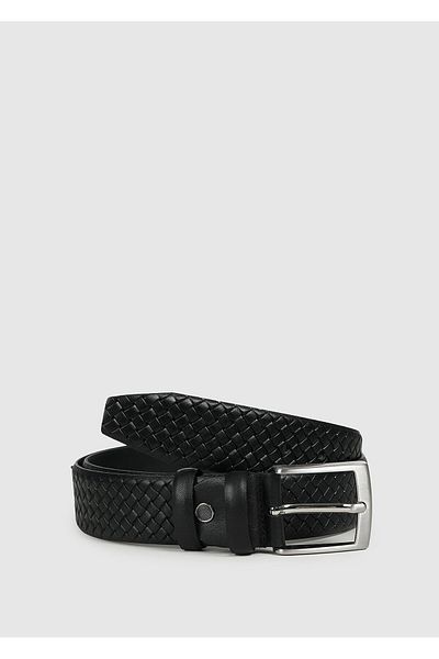 Provoq Provoq 015 Men's Black Leather Belt