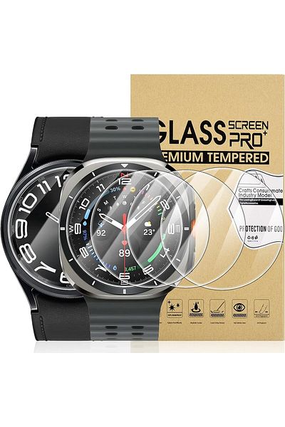 AWH 4-Pack Screen Protector for Galaxy Watch Ultra/6 Classic 47mm, Scratch-Resistant HD Glass