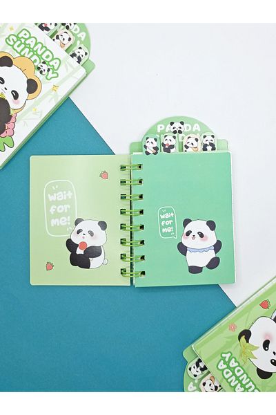 Limmy Cute Panda Mini Notepad with Bookmark (9X14.5 cm) - Funny Pandas