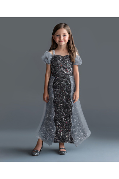 Mark & Mia Embellished Party Dress - Silver/Grey