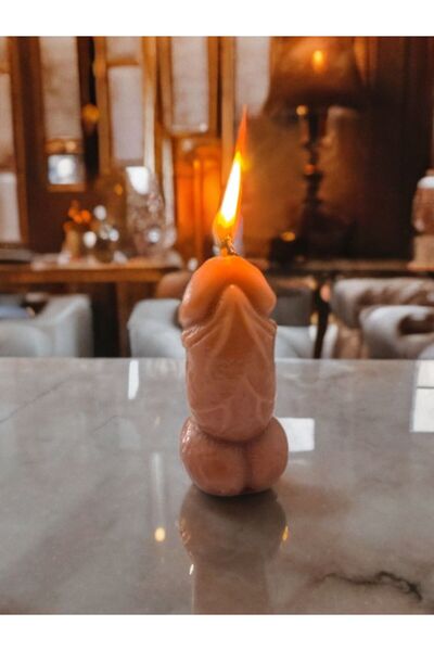 AresMumAtölyesi mini boy esprili penis şeklinde dekoratif mum