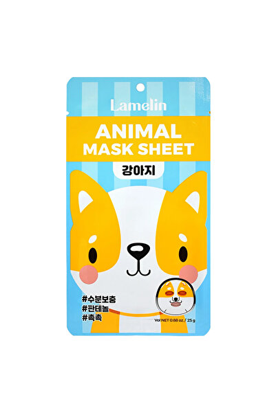 Lamelin Köpek Desenli Eğlenceli, Onarıcı Kağıt Maske Lamelin Animal Mask Puppy