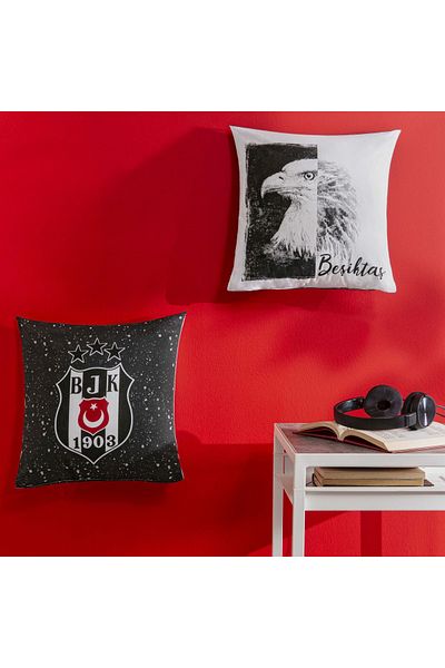 Taç Licensed Beşiktaş Eagle Cotton Throw Pillow