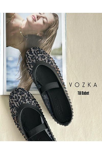 Zuum Balerini de damă Vozka Stone Tulle Daily - Leopard