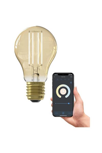 Calex Calex Filament smart vintage (decorative) LED bulb, Wi-Fi, A60, E27, 7W, 806 lm