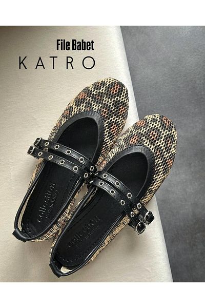 Zuum Balerini de damă Katro Mesh Detail Daily - Leopard