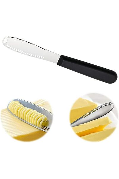 Kiuiom Cuțit de unt, oțel inoxidabil/plastic, negru/argintiu, 21 cm