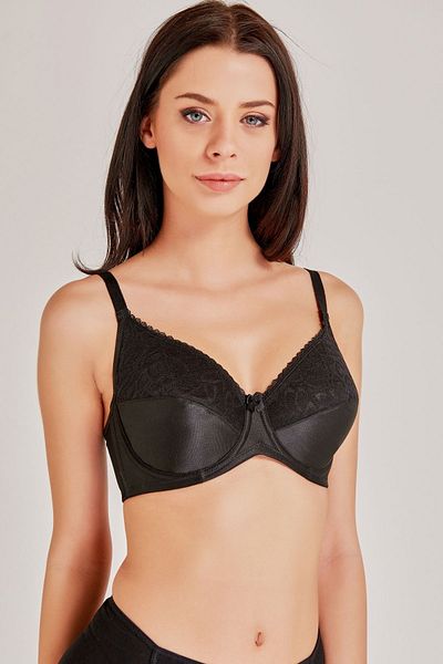 Magic Form Satin Lace Detailed Underwire Gathering Bra