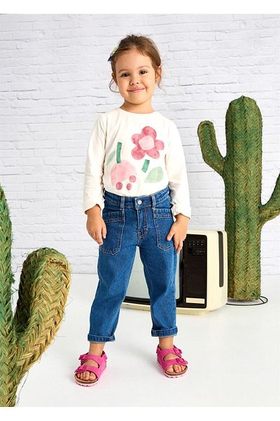 MAYORAL Pantaloni de blugi pentru fete albastru închis model 3554