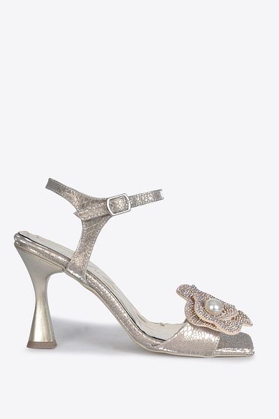 Vizon Ayakkabı Gold Classic Women's Heeled Shoes Vzn25Y-027