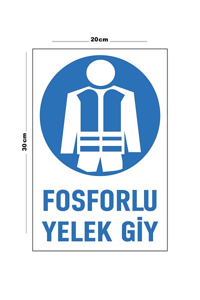 Lucena Metal Phosphorescent Vest Wear 20cm X 30cm A4 Size Warning Sign Diversion Sign
