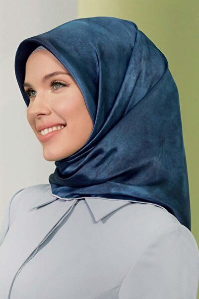 Armine İpek Eşarp Nostalji - 8333-82 Koyu Mavi Twill