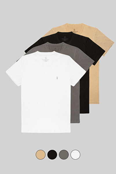 MAXIMILLIAN Ανδρικό μπλουζάκι Basic 4 τεμαχίων