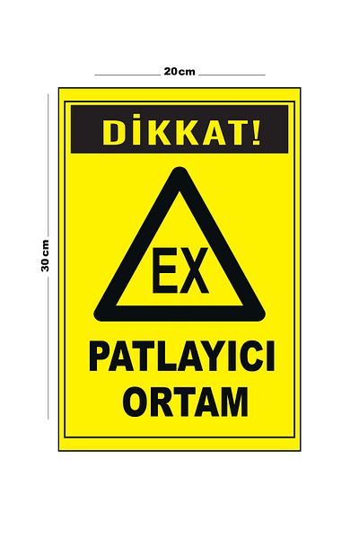 Lucena Metal Explosive Environment 20cm X 30cm A4 Size Warning Sign Directional Sign