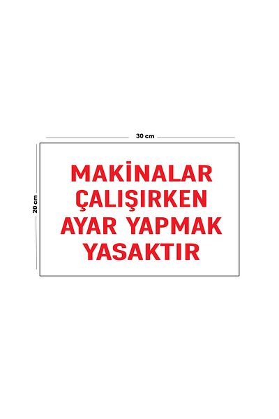 Lucena Metal Machinery Prohibited to Make Changes While Working 20cm X 30cm A4 Size Warning Sign Diversion