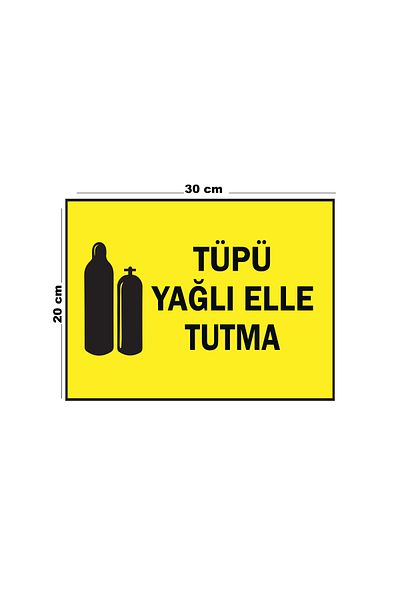 Lucena Metal Tube Oily Hand Holding 20cm X 30cm A4 Size Warning Sign Diversion Sign