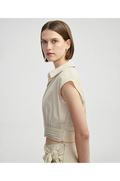 İpekyol Draped Shirt Collar Blouse
