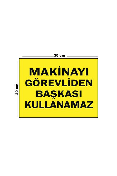 Lucena Metal Machine Can'T Be Used by Anyone Except Officer 20cm X 30cm A4 Size Warning Sign Indication