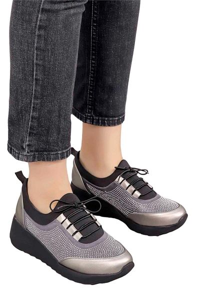 Liger Pantofi sport casual damă cu pietre afumate