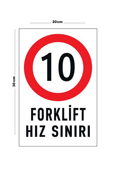 Lucena Metal Forklift Speed Limit 20cm X 30cm A4 Size Warning Sign Directional Sign