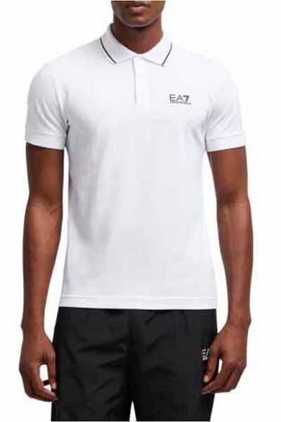 EA7 Ανδρικό T-Shirt Polo Neck Ea7 - Λευκό