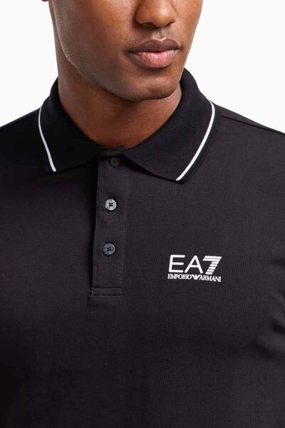 EA7 Men's Ea7 Polo Neck T-Shirt - Black