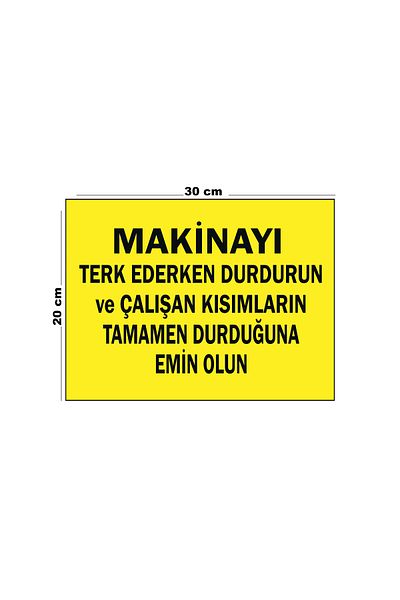Lucena Stop When Leaving Metal Machine 20cm X 30cm A4 Size Warning Sign Diversion Sign