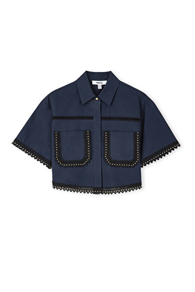 İpekyol Kontrast şeritli gömlek