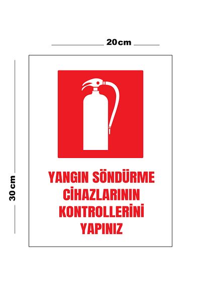 Lucena Make Controls of Metal Fire Extinguishers 20cm X 30cm A4 Size Warning Sign