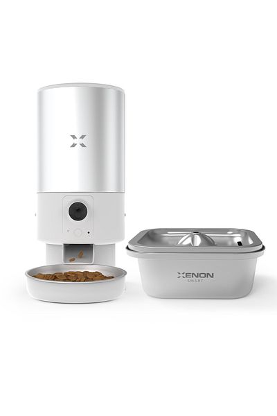 Xenon Smart Programmable Smart Steel Food Container and Water Dispenser Set, Control Via Mobile App