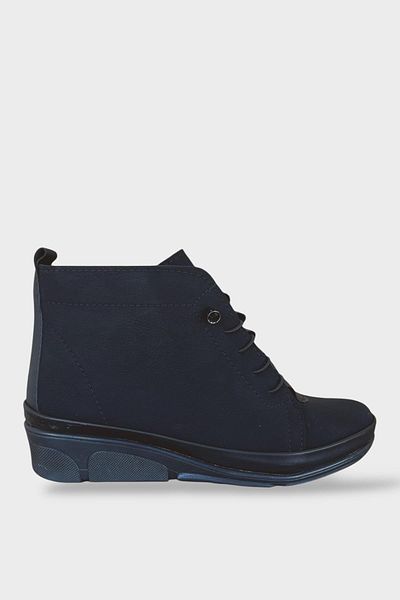 Liger Γυναικείες μπότες Smart Lace Up με φερμουάρ ΜΑΥΡΟ