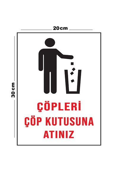 Lucena Throw Metal Trash in the Bin 20cm X 30cm A4 Size Warning Sign Directional Sign